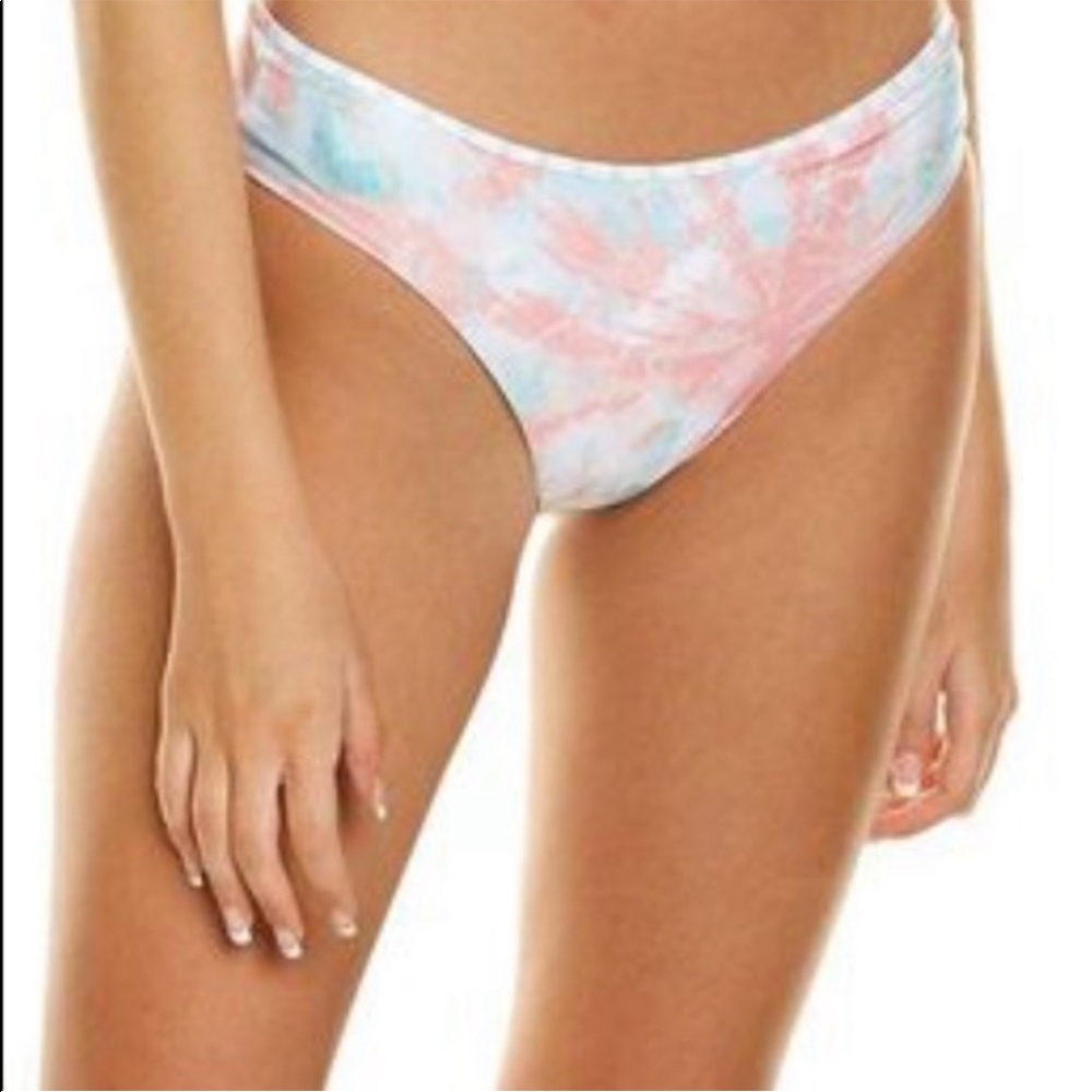 Splendid Bellini Reversible Retro Bikini Bottom Sz M NWT Tie Dye & Stripes